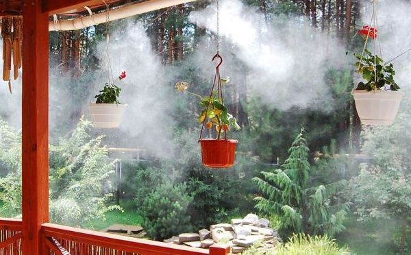  система туманообразования в саду